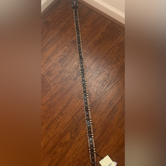 Burberry Check and Leather Belt Size 100 - Picture 5 of 10